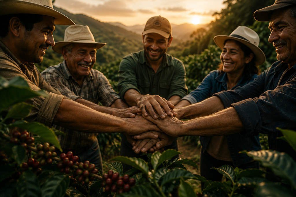 imagen campesinos unidos, trabjo en equipo